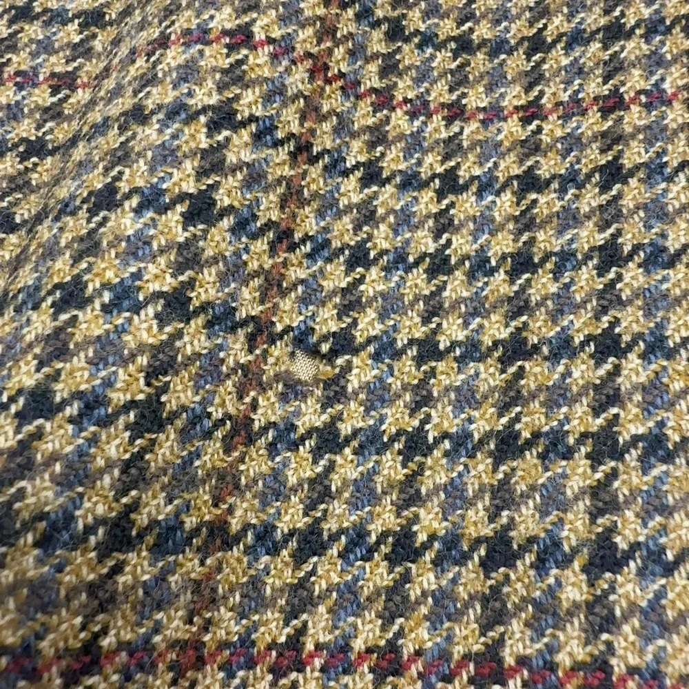 Vintage Brooks Brothers Sport Coat Mens 52 LG Brown Wool Houndstooth Academic